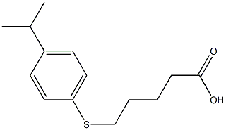 5-{[4-(propan-2-yl)phenyl]sulfanyl}pentanoic acid Struktur