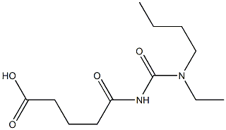 5-{[butyl(ethyl)carbamoyl]amino}-5-oxopentanoic acid 结构式