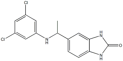 5-{1-[(3,5-dichlorophenyl)amino]ethyl}-2,3-dihydro-1H-1,3-benzodiazol-2-one Structure