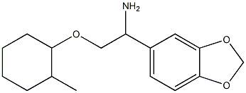 5-{1-amino-2-[(2-methylcyclohexyl)oxy]ethyl}-2H-1,3-benzodioxole Struktur