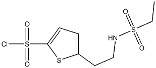 5-{2-[(ethylsulfonyl)amino]ethyl}thiophene-2-sulfonyl chloride Struktur