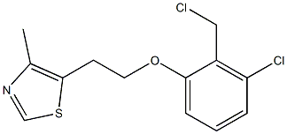 5-{2-[3-chloro-2-(chloromethyl)phenoxy]ethyl}-4-methyl-1,3-thiazole,,结构式