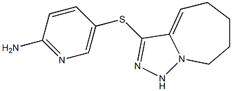 5-{5H,6H,7H,8H,9H-[1,2,4]triazolo[3,4-a]azepin-3-ylsulfanyl}pyridin-2-amine 结构式