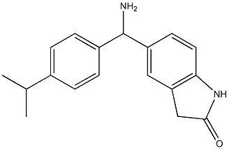 5-{amino[4-(propan-2-yl)phenyl]methyl}-2,3-dihydro-1H-indol-2-one Structure