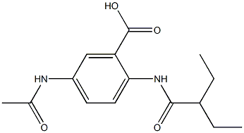 5-acetamido-2-(2-ethylbutanamido)benzoic acid Structure