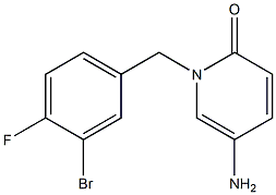 5-amino-1-[(3-bromo-4-fluorophenyl)methyl]-1,2-dihydropyridin-2-one 结构式