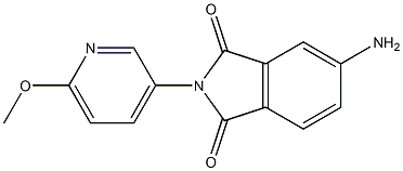 5-amino-2-(6-methoxypyridin-3-yl)-2,3-dihydro-1H-isoindole-1,3-dione Structure