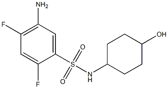 5-amino-2,4-difluoro-N-(4-hydroxycyclohexyl)benzene-1-sulfonamide Structure