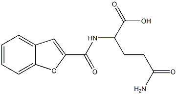 5-amino-2-[(1-benzofuran-2-ylcarbonyl)amino]-5-oxopentanoic acid,,结构式