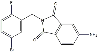 5-amino-2-[(5-bromo-2-fluorophenyl)methyl]-2,3-dihydro-1H-isoindole-1,3-dione Structure