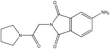 5-amino-2-[2-oxo-2-(pyrrolidin-1-yl)ethyl]-2,3-dihydro-1H-isoindole-1,3-dione Structure
