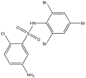 5-amino-2-chloro-N-(2,4,6-tribromophenyl)benzene-1-sulfonamide,,结构式