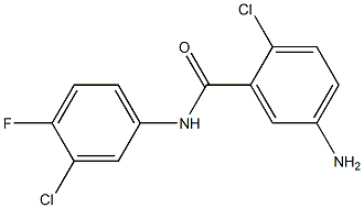 5-amino-2-chloro-N-(3-chloro-4-fluorophenyl)benzamide Structure