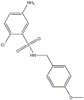 5-amino-2-chloro-N-[(4-methoxyphenyl)methyl]benzene-1-sulfonamide