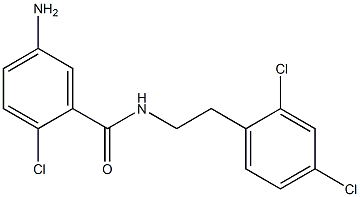 5-amino-2-chloro-N-[2-(2,4-dichlorophenyl)ethyl]benzamide,,结构式