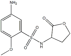 5-amino-2-methoxy-N-(2-oxooxolan-3-yl)benzene-1-sulfonamide Struktur