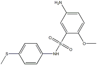 5-amino-2-methoxy-N-[4-(methylsulfanyl)phenyl]benzene-1-sulfonamide,,结构式