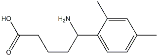 5-amino-5-(2,4-dimethylphenyl)pentanoic acid Struktur