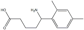 5-amino-5-(2,4-dimethylphenyl)pentanoic acid Structure