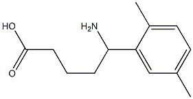 5-amino-5-(2,5-dimethylphenyl)pentanoic acid Struktur