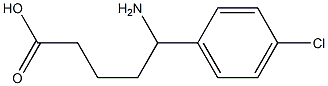 5-amino-5-(4-chlorophenyl)pentanoic acid 化学構造式