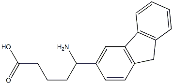 5-amino-5-(9H-fluoren-3-yl)pentanoic acid 结构式