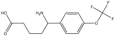 5-amino-5-[4-(trifluoromethoxy)phenyl]pentanoic acid 结构式