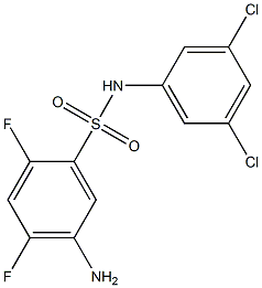 5-amino-N-(3,5-dichlorophenyl)-2,4-difluorobenzene-1-sulfonamide,,结构式