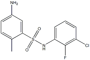 5-amino-N-(3-chloro-2-fluorophenyl)-2-methylbenzene-1-sulfonamide,,结构式