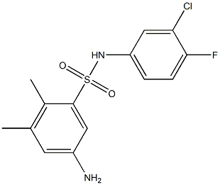 5-amino-N-(3-chloro-4-fluorophenyl)-2,3-dimethylbenzene-1-sulfonamide Structure