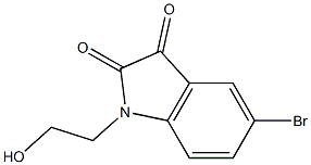 5-bromo-1-(2-hydroxyethyl)-2,3-dihydro-1H-indole-2,3-dione Structure