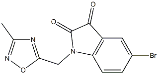 5-bromo-1-[(3-methyl-1,2,4-oxadiazol-5-yl)methyl]-2,3-dihydro-1H-indole-2,3-dione Structure