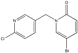 5-bromo-1-[(6-chloropyridin-3-yl)methyl]-1,2-dihydropyridin-2-one Structure