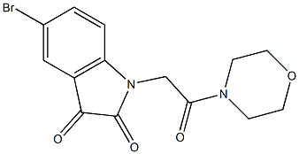 5-bromo-1-[2-(morpholin-4-yl)-2-oxoethyl]-2,3-dihydro-1H-indole-2,3-dione Structure