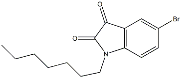 5-bromo-1-heptyl-2,3-dihydro-1H-indole-2,3-dione,,结构式