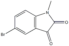 5-bromo-1-methyl-2,3-dihydro-1H-indole-2,3-dione,,结构式
