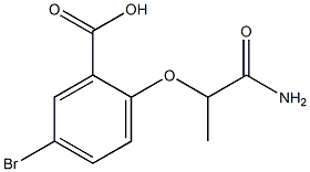 5-bromo-2-(1-carbamoylethoxy)benzoic acid Struktur