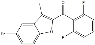 5-bromo-2-[(2,6-difluorophenyl)carbonyl]-3-methyl-1-benzofuran Structure