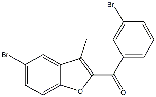 5-bromo-2-[(3-bromophenyl)carbonyl]-3-methyl-1-benzofuran Structure