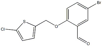 5-bromo-2-[(5-chlorothiophen-2-yl)methoxy]benzaldehyde Structure