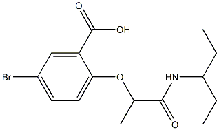5-bromo-2-[1-(pentan-3-ylcarbamoyl)ethoxy]benzoic acid Structure