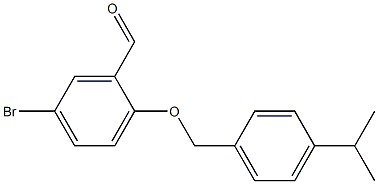 5-bromo-2-{[4-(propan-2-yl)phenyl]methoxy}benzaldehyde Structure