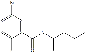 5-bromo-2-fluoro-N-(1-methylbutyl)benzamide Structure