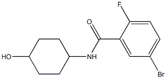 5-bromo-2-fluoro-N-(4-hydroxycyclohexyl)benzamide Struktur