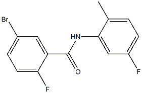 5-bromo-2-fluoro-N-(5-fluoro-2-methylphenyl)benzamide Struktur