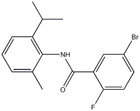 5-bromo-2-fluoro-N-[2-methyl-6-(propan-2-yl)phenyl]benzamide Struktur