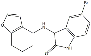 5-bromo-3-(4,5,6,7-tetrahydro-1-benzofuran-4-ylamino)-2,3-dihydro-1H-indol-2-one Structure
