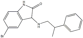 5-bromo-3-[(2-phenylpropyl)amino]-2,3-dihydro-1H-indol-2-one 化学構造式