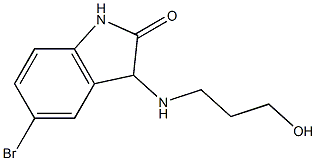 5-bromo-3-[(3-hydroxypropyl)amino]-2,3-dihydro-1H-indol-2-one,,结构式