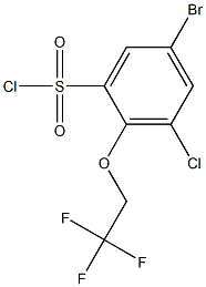 5-bromo-3-chloro-2-(2,2,2-trifluoroethoxy)benzene-1-sulfonyl chloride Structure